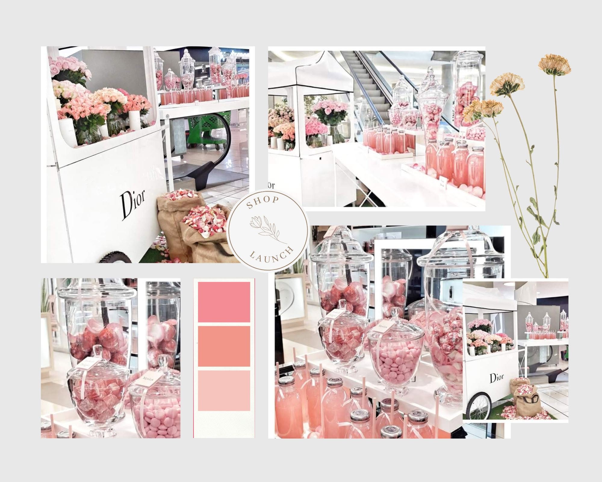Beautiful baby shower or private celebration styled with coordinated decorative details