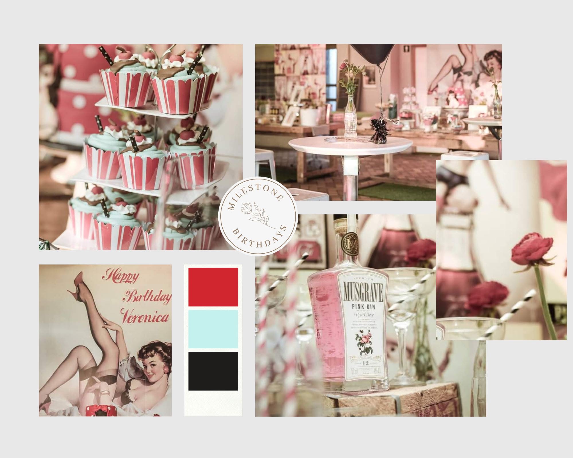 Professionally styled wedding or special celebration with elegant flowers and table decor