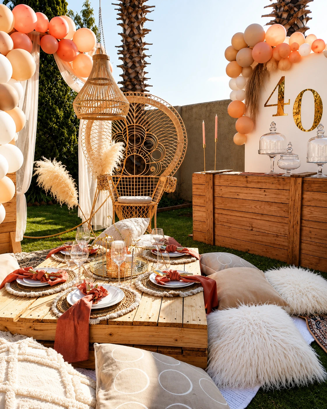 Stylish birthday and milestone celebration with coordinated event decor